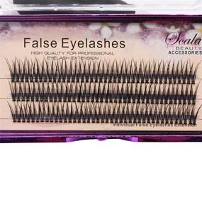 img 2 attached to 🐠 Scala Handmade Fish Tail False Eyelashes - 120pcs, Thick & Natural, Long Black Individual Eyelash Extensions - Makeup Tool (10mm)