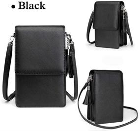 img 3 attached to 👜 Stylish Women's Crossbody Shoulder Bag with Tassel, Cell Phone Purse, Card Slots & Wallet – Versatile Handbag for Everyday Needs