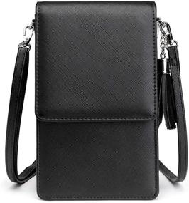 img 4 attached to 👜 Stylish Women's Crossbody Shoulder Bag with Tassel, Cell Phone Purse, Card Slots & Wallet – Versatile Handbag for Everyday Needs