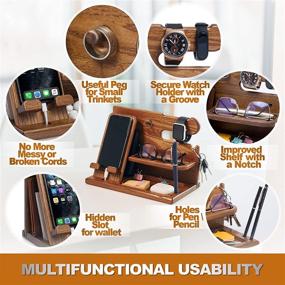 img 2 attached to 🎁 TESLYAR Organizer: Premium Nightstand & Graduation Gift for Men's Accessories - Perfect for Anniversaries!