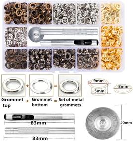 img 3 attached to 🔩 Meikeer Metal Grommets Kit: 400Pcs Eyelet Sets for Shoes, Clothes, Crafts, Bags - 3/16 inch, Storage Box Included in 4 Colors