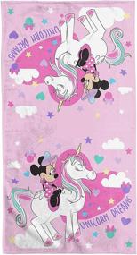 img 3 attached to 🦄 Disney Minnie Mouse Unicorn Bath Towel & Loofah Set by Jay Franco - Ultra Soft & Absorbent Fade Resistant Cotton Towel - Official Disney Product