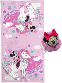 img 4 attached to 🦄 Disney Minnie Mouse Unicorn Bath Towel & Loofah Set by Jay Franco - Ultra Soft & Absorbent Fade Resistant Cotton Towel - Official Disney Product