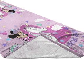 img 2 attached to 🦄 Disney Minnie Mouse Unicorn Bath Towel & Loofah Set by Jay Franco - Ultra Soft & Absorbent Fade Resistant Cotton Towel - Official Disney Product