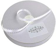 🎀 homeford picot edge double face satin ribbon, 50 yards - versatile 3/16-inch width, beautiful white color logo