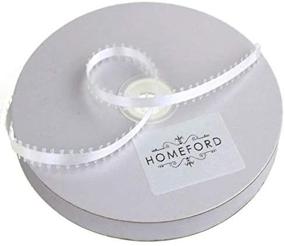 img 3 attached to 🎀 Homeford Picot Edge Double Face Satin Ribbon, 50 Yards - Versatile 3/16-Inch Width, Beautiful White Color