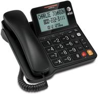 📞 at&t cl2940 corded phone with speakerphone, extra-large tilt display and buttons, caller id and call waiting, audio assist – black logo