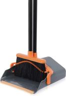 simpli-magic 79194 lobby broom with dustpan: convenient black/orange cleaning combo logo