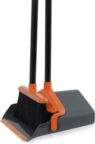 img 2 attached to Simpli-Magic 79194 Lobby Broom with Dustpan: Convenient Black/Orange Cleaning Combo