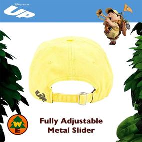 img 2 attached to 🎩 Disney's Pixar Up Wilderness Explorer Baseball Hat: Adjustable Cotton Cap in Yellow - Curved Brim, One Size