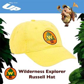 img 3 attached to 🎩 Disney's Pixar Up Wilderness Explorer Baseball Hat: Adjustable Cotton Cap in Yellow - Curved Brim, One Size