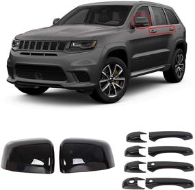 img 3 attached to 🚘 SporTech Mirror Covers + Upgraded Door Handle Covers - Fits 2011-2021 J-eep Grand Cherokee & D-odge Durango