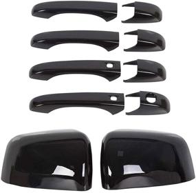 img 4 attached to 🚘 SporTech Mirror Covers + Upgraded Door Handle Covers - Fits 2011-2021 J-eep Grand Cherokee & D-odge Durango