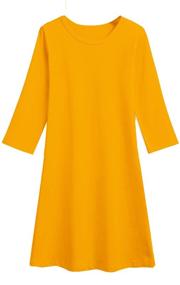 img 3 attached to 👚 Cotton T Shirt Bathing Coverup for Girls' Clothing in Dresses - VWMYQ