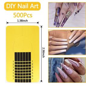 img 2 attached to Acrylic Rectangle Extension Stickers Manicure