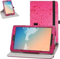 🌹 bige rotary stand case for alcatel joy tab 2 8" - cute pattern cover, 360 degree rotation, rose red - compatible with tcl tab 8 and t-mobile joy tab 2 8 logo