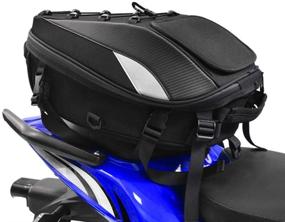 img 4 attached to Motorcycle Seat Tail Bag Backpack Dual Use Motorcycle Waterproof Helmet Bag