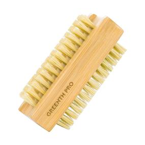 img 2 attached to 🌿 GREENTH PRO Bamboo Nail Brush Set, 2PCS Dual-sided Firm Wooden Sisal Scrub Brush for Effective Toes and Nails Cleaning, Eco-friendly Nail Brush