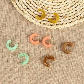 img 2 attached to NEWITIN 9 Pairs Cute Clay Animal Stud Earrings | Hypoallergenic 3D Bite Earrings | Cartoon Biting Ear Studs for Girls & Women