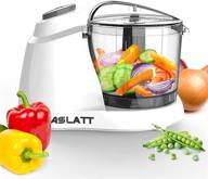 aslatt mini food processor small chopper - electric veggie cutter and blender machine for garlic, tomato, onion - cortador picador de vegetales electrico логотип