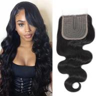 closure brazilian 4x0 75inch hand tied part unprocessed logo