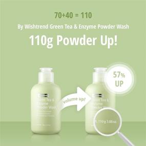 img 1 attached to Rejuvenate and Purify with [BY WISHTREND] Green Tea & Enzyme Powder Wash - Low pH, Antioxidation Scrub Cleanser (3.88 Ounce)