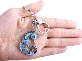img 2 attached to Luckeyui Seahorse Keychains Unique Keyring