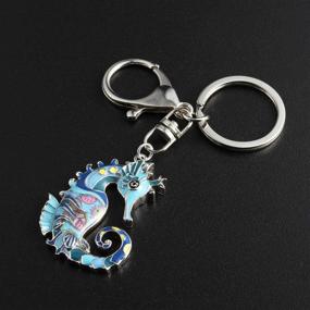 img 3 attached to Luckeyui Seahorse Keychains Unique Keyring