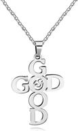 necklace stainless pendant christian y835 logo