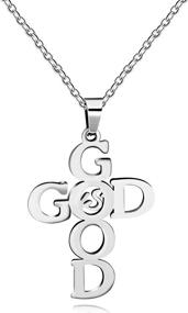 img 4 attached to Necklace Stainless Pendant Christian Y835