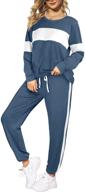 👚 sipaya women's colorblock striped sweatsuits: stylish 2 piece outfits with pockets логотип