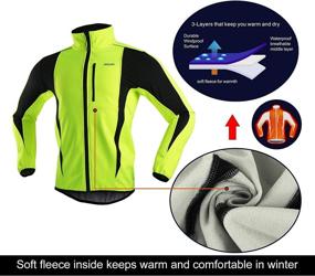 img 1 attached to 🧥 ARSUXEO Winter Warm UP Thermal Softshell Cycling Jacket - Windproof, Waterproof & 15-k Rated