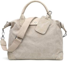 img 4 attached to Jeelow Canvas Shoulder Handbag Pepper