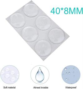 img 3 attached to Clear Door Knob Bumpers - Transparent Soft Rubber Wall Protectors, Round Self Adhesive Door Handle Shield (6PCS, Clear) - Self Adhesive Door Stoppers Wall Protectors