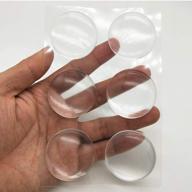 clear door knob bumpers - transparent soft rubber wall protectors, round self adhesive door handle shield (6pcs, clear) - self adhesive door stoppers wall protectors логотип