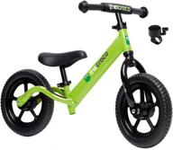 🚲 thecroco 12-inch lightweight high-grade aluminum balance bike - premium model for easy riding, ages 2-4 with unbeatable features: bell, handlebar pad, adjustable seat & handlebar height logo