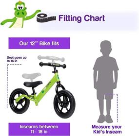 img 2 attached to 🚲 TheCroco 12-inch Lightweight High-Grade Aluminum Balance Bike - Premium Model for Easy Riding, Ages 2-4 with Unbeatable Features: Bell, Handlebar Pad, Adjustable Seat & Handlebar Height