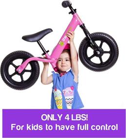 img 3 attached to 🚲 TheCroco 12-inch Lightweight High-Grade Aluminum Balance Bike - Premium Model for Easy Riding, Ages 2-4 with Unbeatable Features: Bell, Handlebar Pad, Adjustable Seat & Handlebar Height