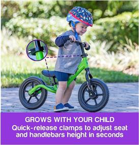 img 1 attached to 🚲 TheCroco 12-inch Lightweight High-Grade Aluminum Balance Bike - Premium Model for Easy Riding, Ages 2-4 with Unbeatable Features: Bell, Handlebar Pad, Adjustable Seat & Handlebar Height