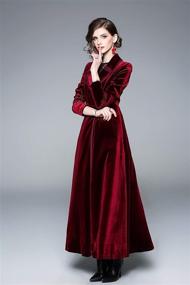 img 2 attached to 🧥 Velvet Maxi Length Women's Coats, Jackets & Vests for Casual Wear