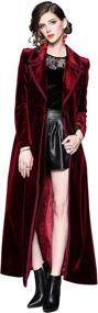 img 4 attached to 🧥 Velvet Maxi Length Women's Coats, Jackets & Vests for Casual Wear