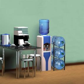 img 2 attached to 🧃 Nandae 3-Tier Heavy Duty Water Cooler Jug Rack: Space-Saving Storage for 5 Gallon Water Dispensers