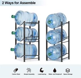 img 3 attached to 🧃 Nandae 3-Tier Heavy Duty Water Cooler Jug Rack: Space-Saving Storage for 5 Gallon Water Dispensers