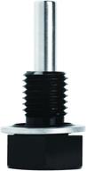 premium mishimoto m12 x 1.5 magnetic oil drain plug in sleek black finish - efficient oil filtration and enhanced engine protection logo