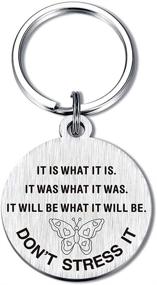 img 4 attached to Saying Quote KeyChain Inspirational Chains