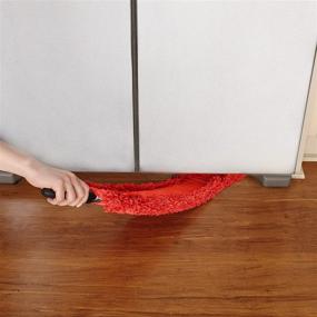 img 2 attached to 🧹 Efficient Cleaning with OXO Good Grips Under Appliance Microfiber Duster - 4" x 1/2" x 33-1/2"h