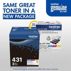 img 2 attached to 🖨️ Brother TN-431 3PK Cyan, Magenta, and Yellow Standard Yield Toner Cartridge Set (Model: TN4313PK)