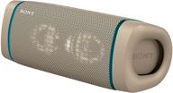 renewed sony srs-xb33/cc portable bluetooth speaker in taupe with enhanced extra bass logo