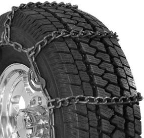 img 1 attached to 🔗 Компания Security Chain представляет: Камерные зимние цепи для шин легковых грузовиков Quik Grip с широкой базой - набор из 2 шт.