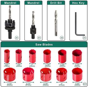 img 3 attached to 🔩 HYCHIKA Bi-Metal Mandrels for Drilling in Inches